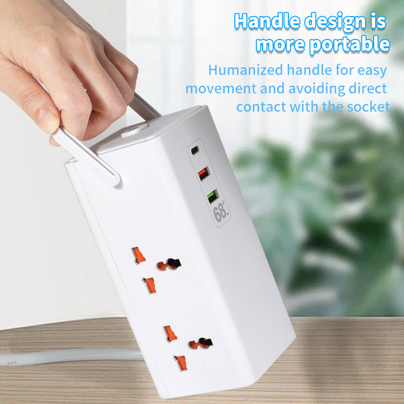 Us standard power strip with fast charging, uk standard power strip, multifunctional hong kong version power strip, european standard multi-outlet power strip, type-c fast charging