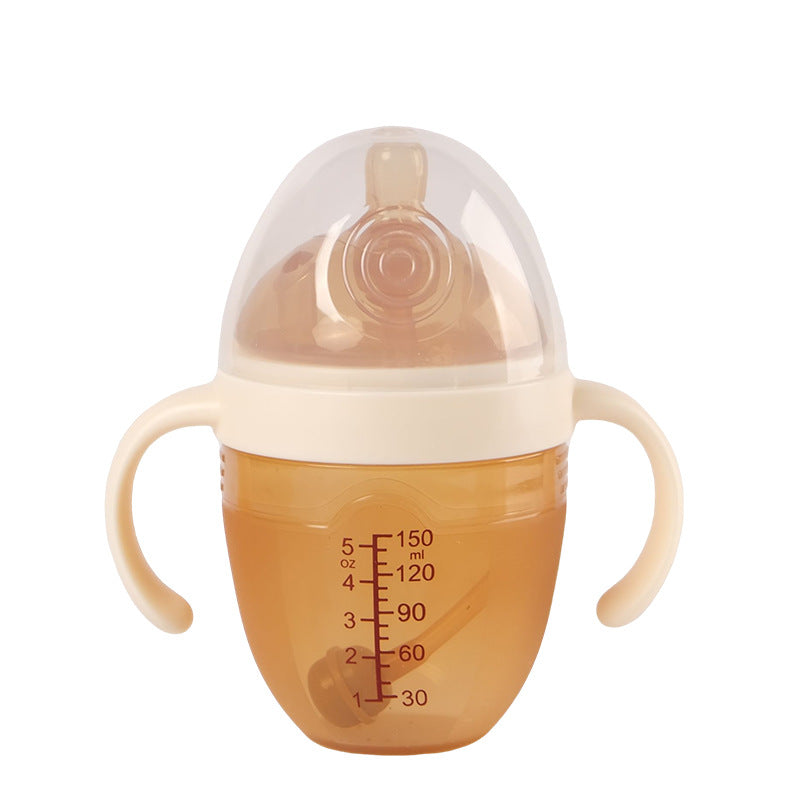 English boxed breast milk solid feeling all silicone bottle nano silver weaning artifact baby anti-flatulence bottle 150ml