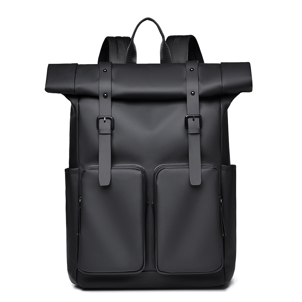 Cross-border backpack men's high-end sense large-capacity business travel backpack college student commuter roll-up backpack