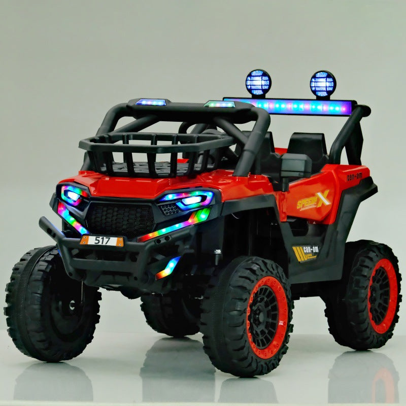 New children's electric car four-wheeled off-road vehicle large seated baby boy and girl toy remote control electric car