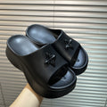 Thick sole slippers for women outwear summer 2026new arrival travel summer one-line sandals slippers for students to increase height