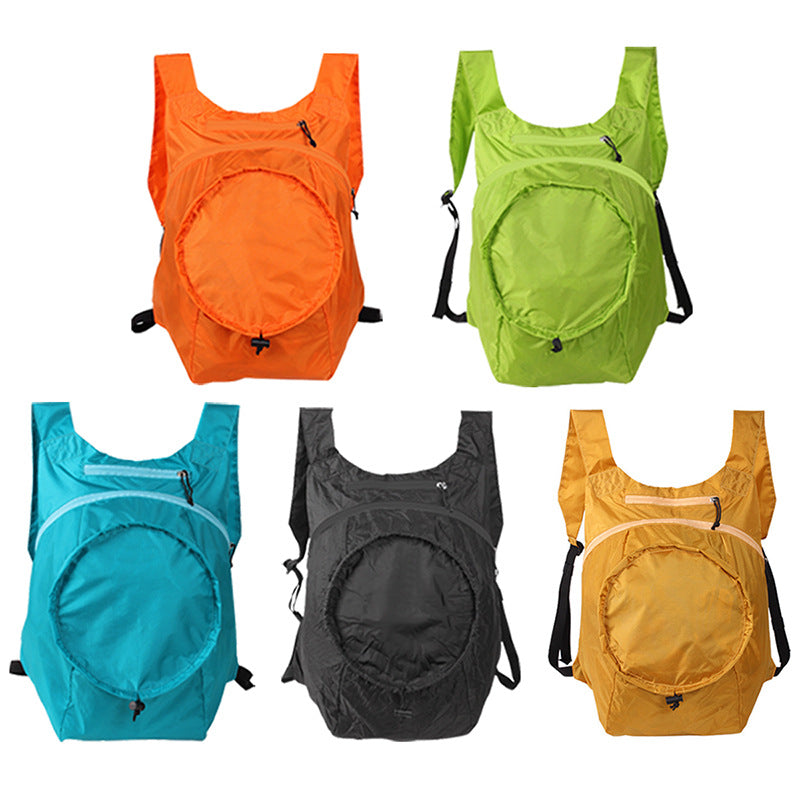 Cross-border nylon waterproof folding backpack outdoor leisure travel sports backpack running cycling hiking mountaineering bag