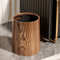 Retro imitation wood grain trash can for home2024new arrival large capacity living room kitchen bathroom commercial chinoiserie wastebasket