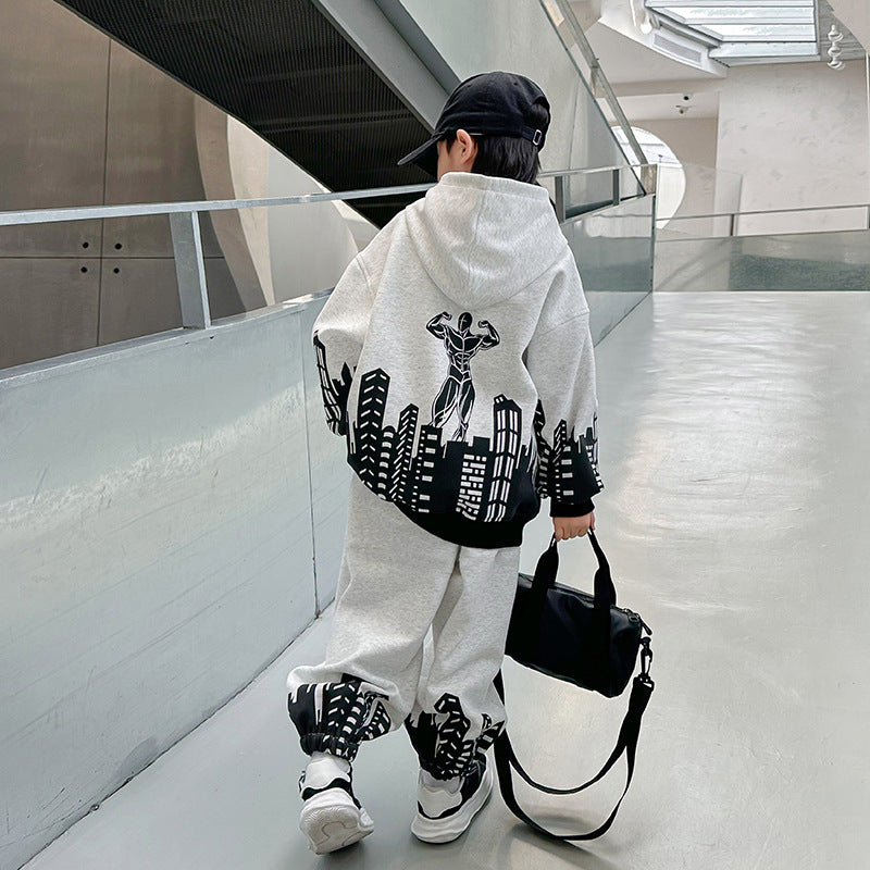 Autumn suitnew arrivalk-style medium david sweatshirt cool and stylish boy spring & fall style long sleeves cool clothes