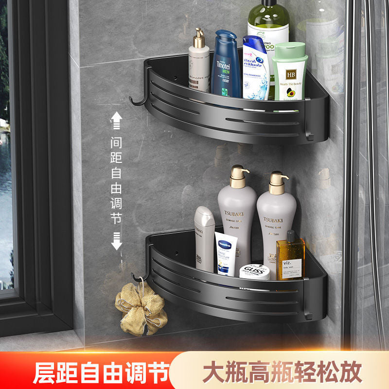 Bathroom storage rack, punch-free bathroom triangle wall-mounted toilet, washroom wall washbasin storage rack