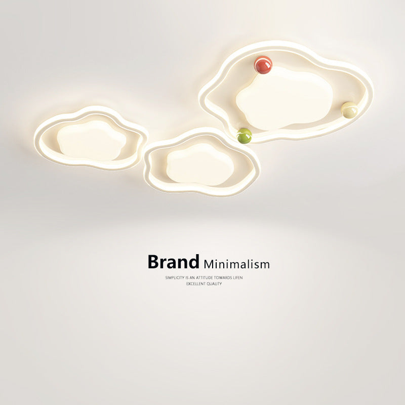 Cream wind living room main light 2025 new modern simple cloud ceiling light led Zhongshan lighting whole house package