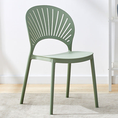 Nordic home plastic chair - suitable for cafeteria, restaurant, outdoor use, with backrest, stool, office, leisure, and waiting area seating