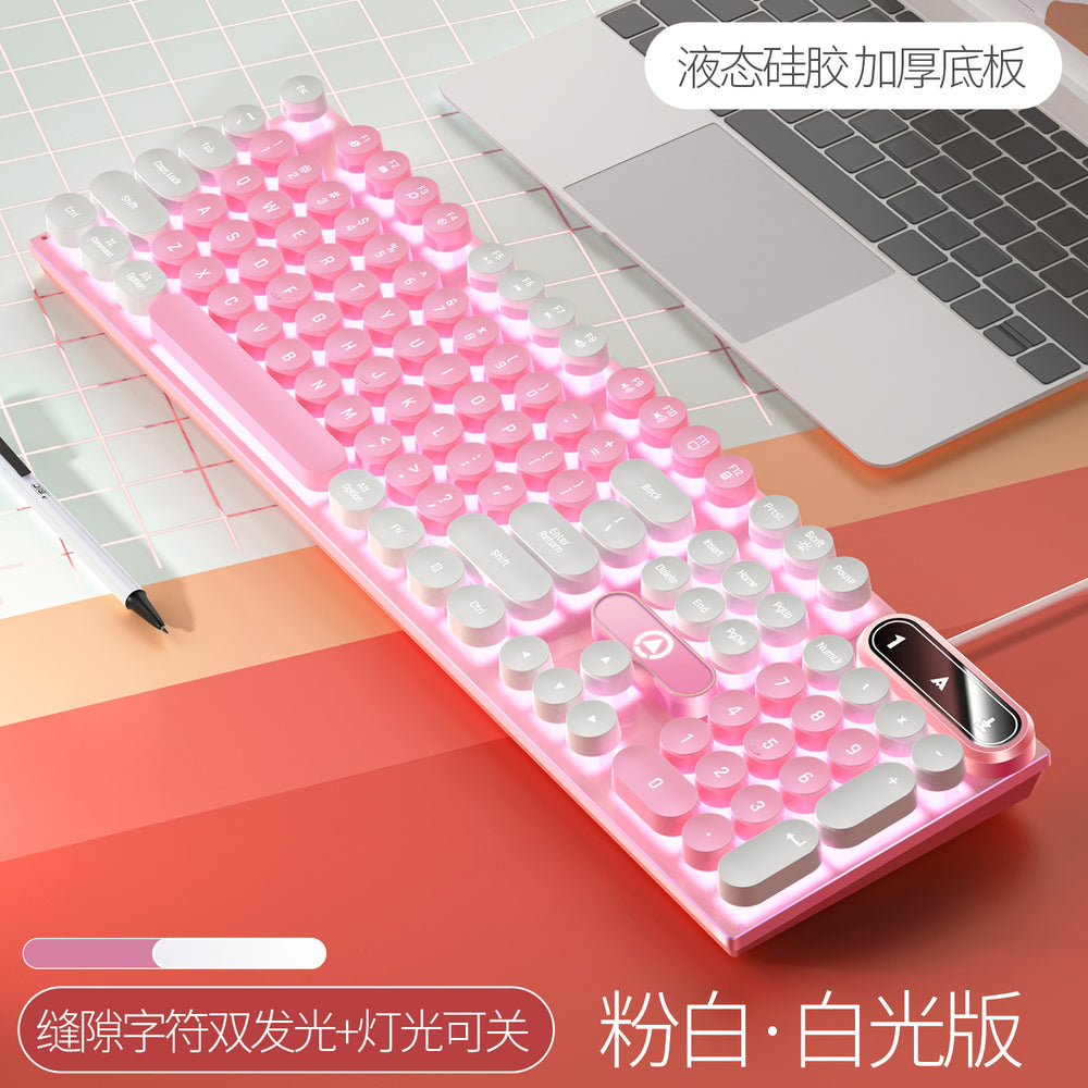Silver sculpt k600 esports mechanical feel gaming keyboard - wired, punk color scheme, pc accessories wholesale