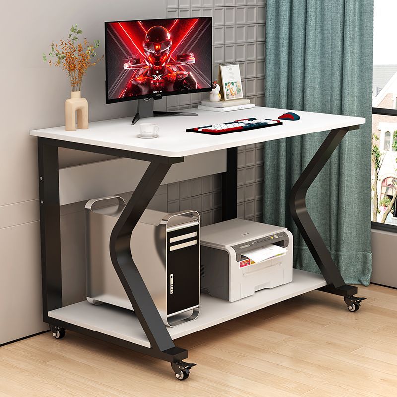 Computer desktop table for homesmall apartment bedroom table simple ready-made study notebook movable with wheels