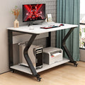 Computer desktop table for homesmall apartment bedroom table simple ready-made study notebook movable with wheels