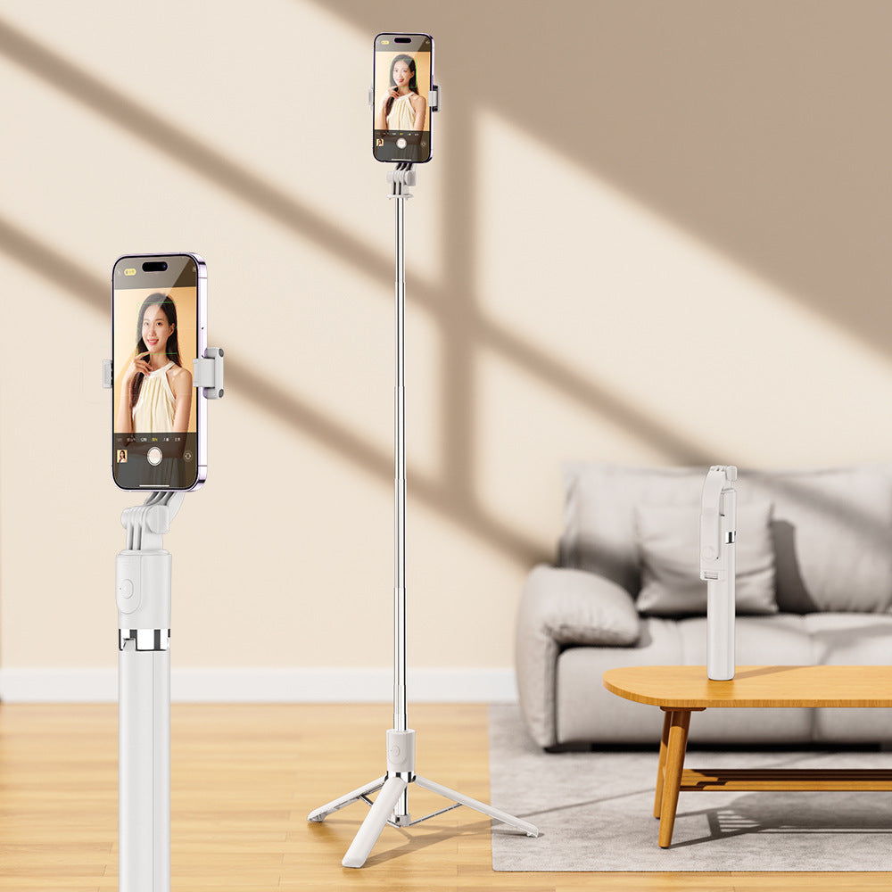2025 new mobile phone selfie stick tripod Bluetooth remote control camera artifact floor folding handheld selfie stick
