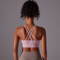 Processing personalized brushed cross back shockproof push-up sports intimates cloud-like yoga sports bra fitness tops