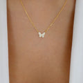Butterfly necklace wholesale european and american cross-border new style full diamond jewelry simple fashionable versatile pendant women's niche clavicle chain