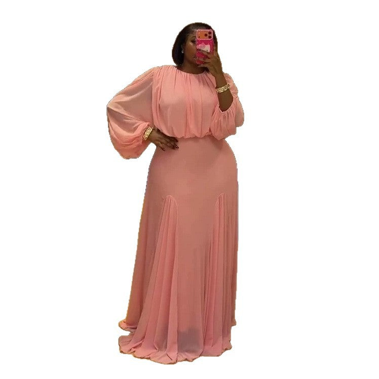 European and american cross-border women's fashion  summer new arrival: elegant and chic puff sleeve ruched blouse and midi skirt set