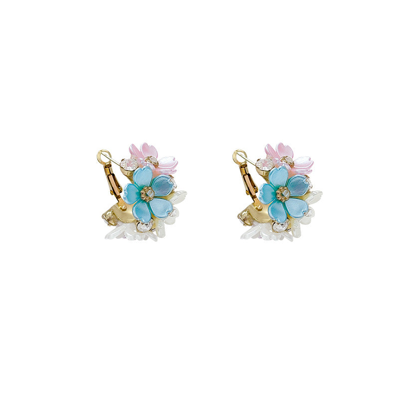 French chic floral earrings - dopamine dressing, luxury & high-end, vacation vibes, statement earrings