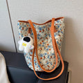 Design floral shoulder bag for women 2024new arrival high-looking canvas bag easiest for matchretro large capacity tote lazy style