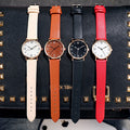 Aliexpress cross-border new korean style fashionable minimalist leather belt watch women's casual student quartz ladies watch - direct from the manufacturer