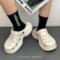 Couple soft bottom crocs summernew arrivalabrasion resistantnon-slip breathable beach deodorizing filteroutwear slippers toe cap slippers