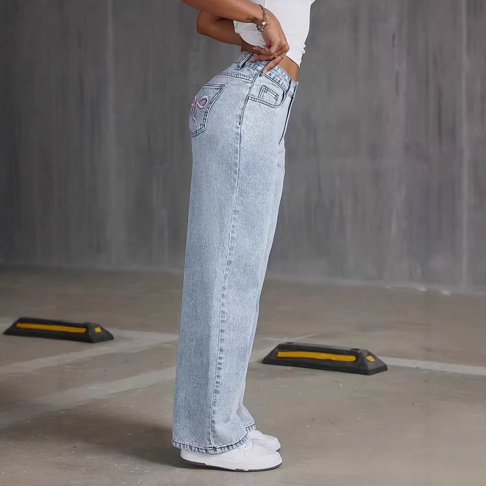 independent station youth girl jeans new arrivalloosestraight-leg pants