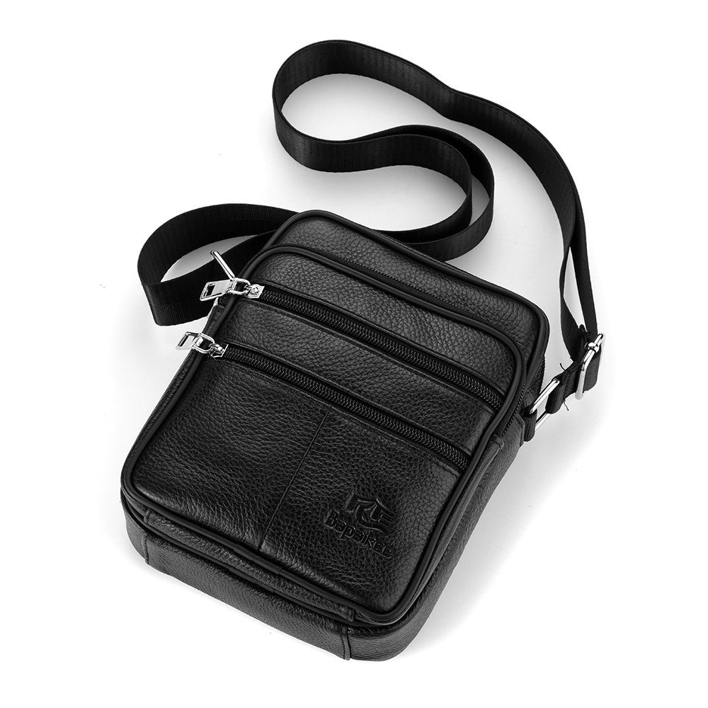 Russian new leather men's bag men's messenger bag first layer cowhide genuine bag shoulder bag men's bag