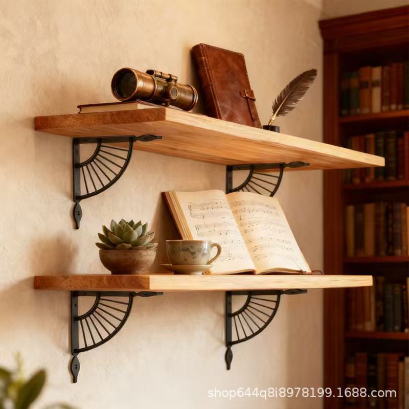 Wall shelf creative simple modern wall hanging living room background wall shelf wall hanging one-word partition bracket