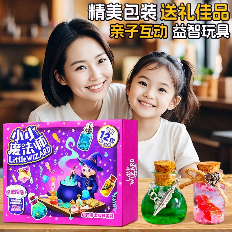 Little magician girl diy simulation witch science experiment enlightenment exploration handmade potion water bottle gift 6
