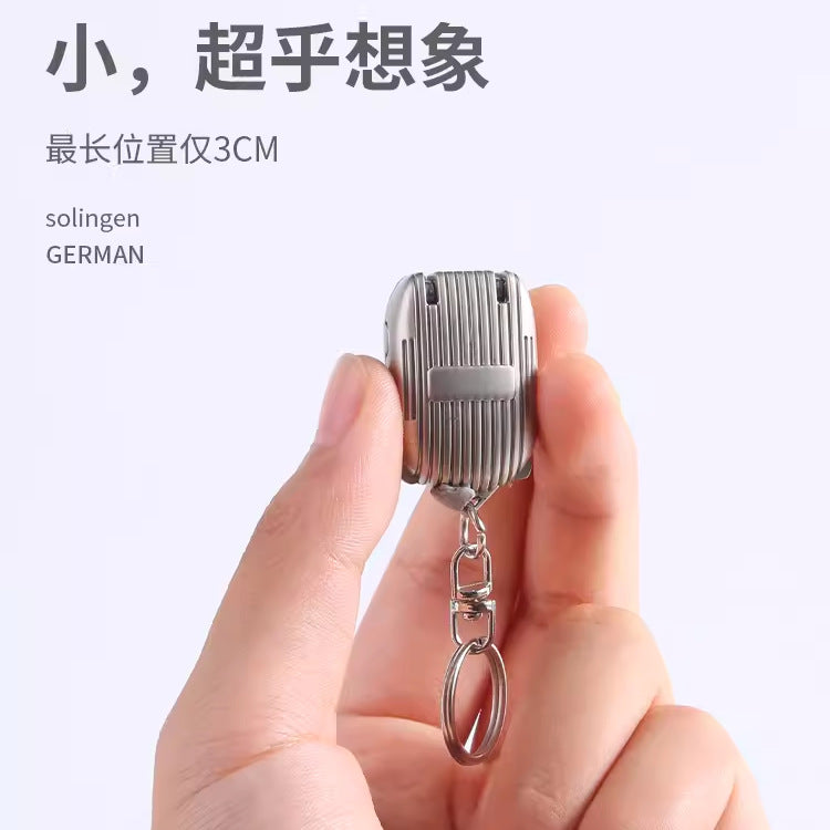 Mini folding nail clippers stainless steel portable manicure tool nail clipper set creative keychain accessories