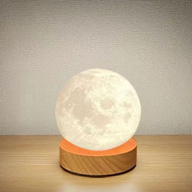 Desktop rgb moon night light - bedside bedroom usb plug-in moon lamp with switch - mini table lamp - fcc certified