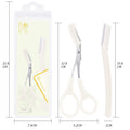Colorful fenling eyebrow shaping tool suit with eyebrow comb and trimming eyebrow scissors macro beginner security eyebrow trimmer
