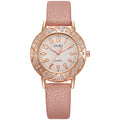 Round diamond-studded digital watch, creative new retro quartz watch with jewelry strap, cross-border wristwatch, wholesale women's watch for export