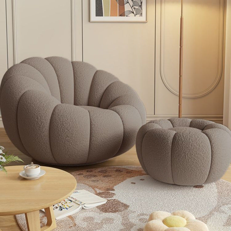 Lazy sponge sofa pumpkin chair single cream bean bag for home bedroom living room small apartment balcony lounge chair