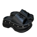 Thick sole slippers women's summer 2024new arrival stepping on shit outwear summer cool slippers fashion outing popular high heels women's shoes