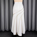 Elegant and slimming midi skirt - versatile white fishtail skirt for everyday wear, dates, parties, and gatherings