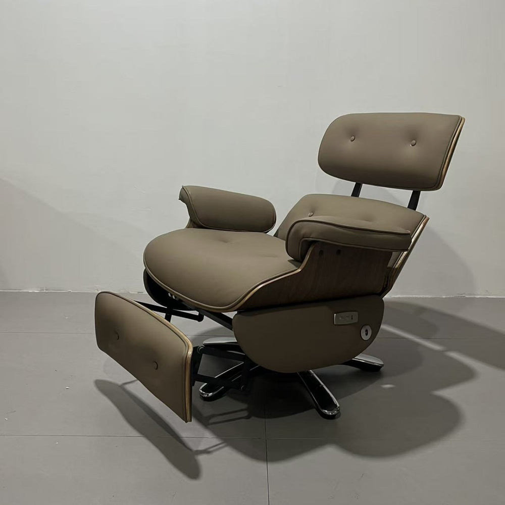 Smart electric recliner eames electric boss chair multifunctional designer rotatable single leather sofa chair