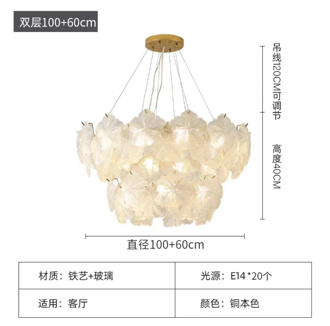 Living room chandelier French light luxury lighting creative high-end snowflake dining room bedroom light modern simple hall main light