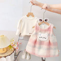 Girls' fleece-lined dress - new autumn/winter collection: cute, sweet, and stylish fleece dress for girls