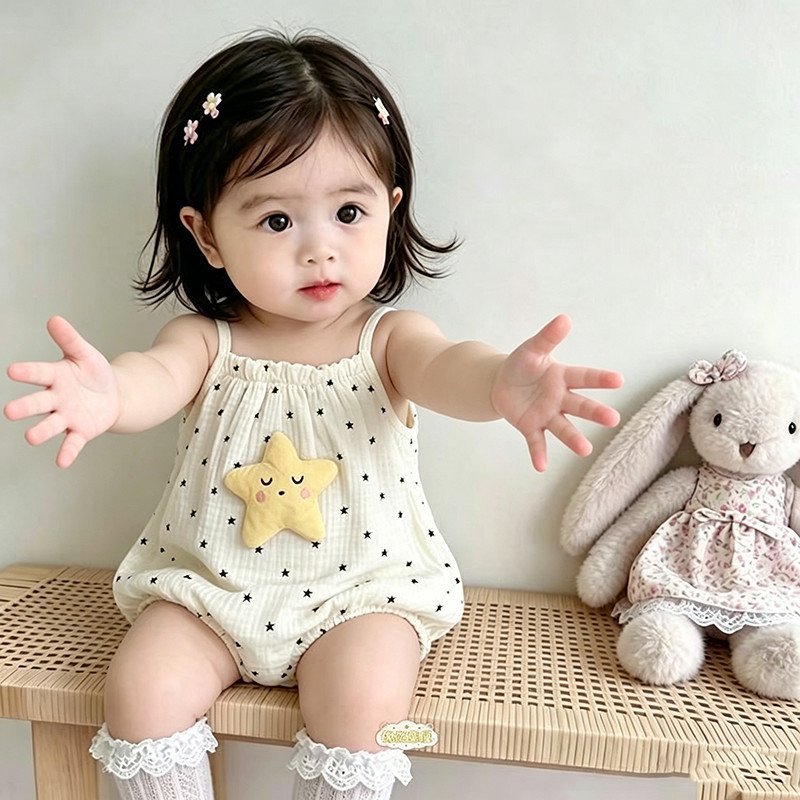 Baby clothes summer clothes for baby girls super cute suspender bag butt clothes kids summer cartoon outwear suspender bag butt clothes summer