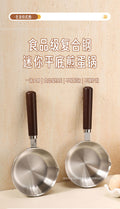 304 three-layer steel mini frying pan, thickened hot oil small pot, uncoated omelette sauce pot, hot milk pot