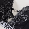 fashionlacesexy bottom women's plus sizeintimates thin breathable beautiful back plaidplus size bra