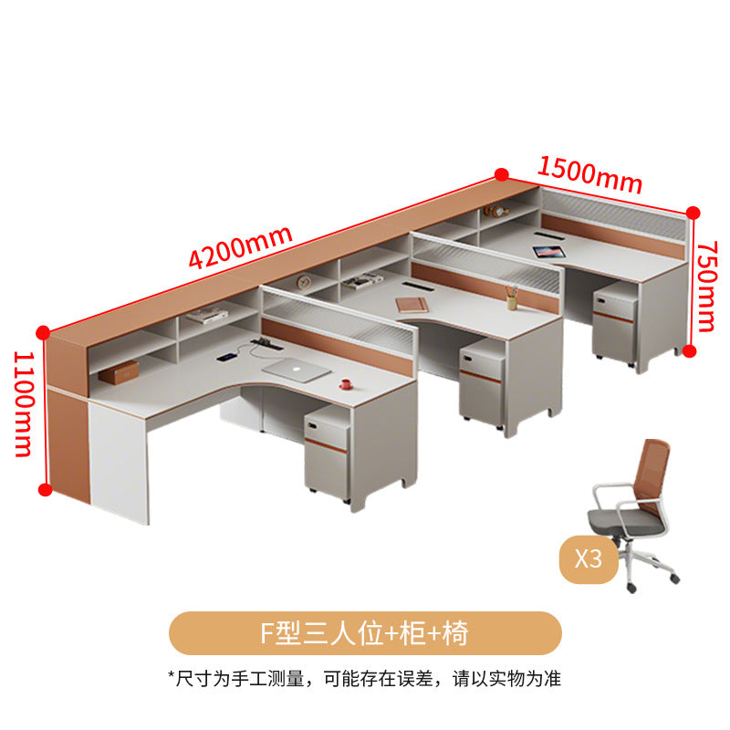 Saint li staff desk employee slot desk card seat casual modern screen financial desk and chair combination