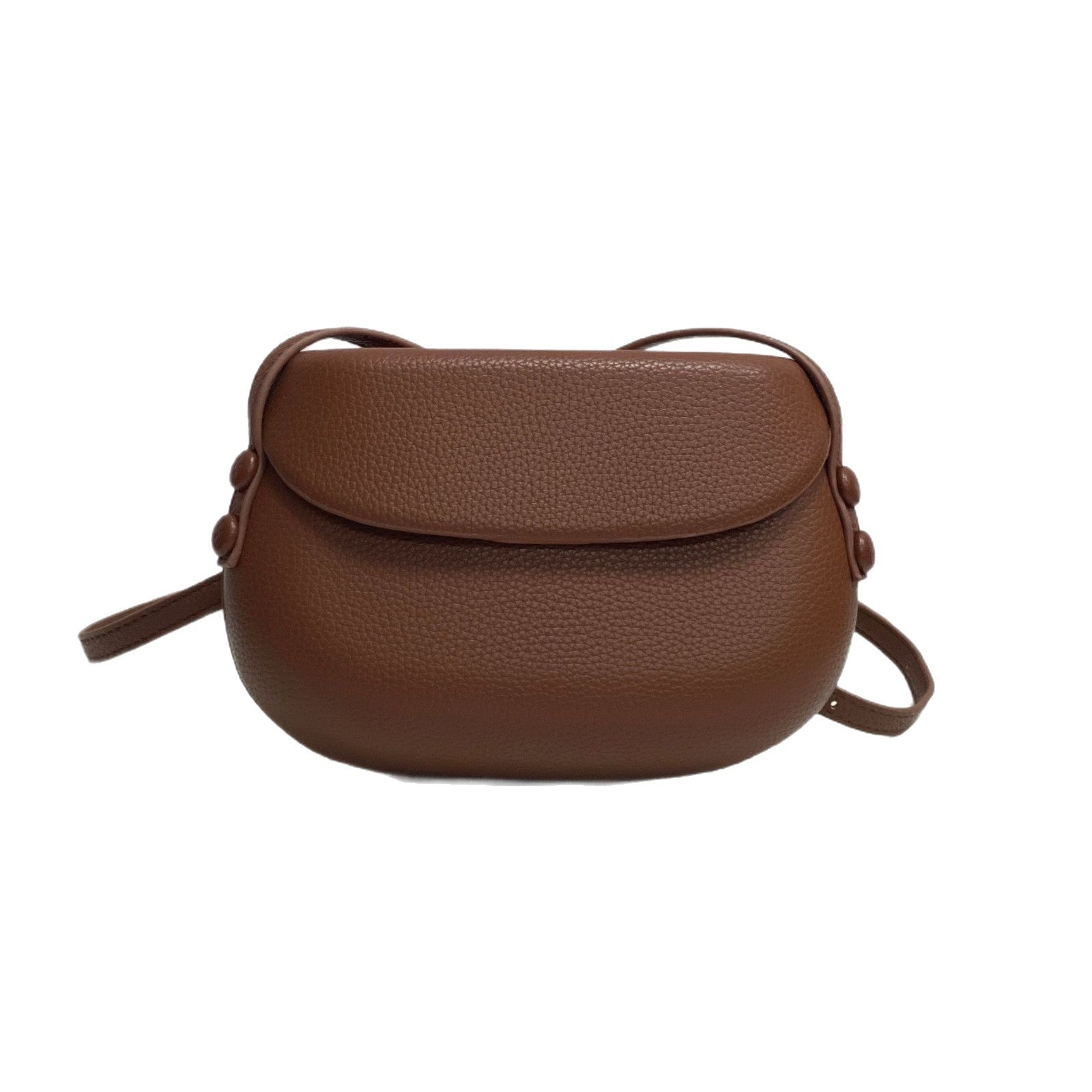 Spot lychee pattern retro saddle bag 2025 new pressure shell mini messenger bag simple versatile mobile phone shoulder bag
