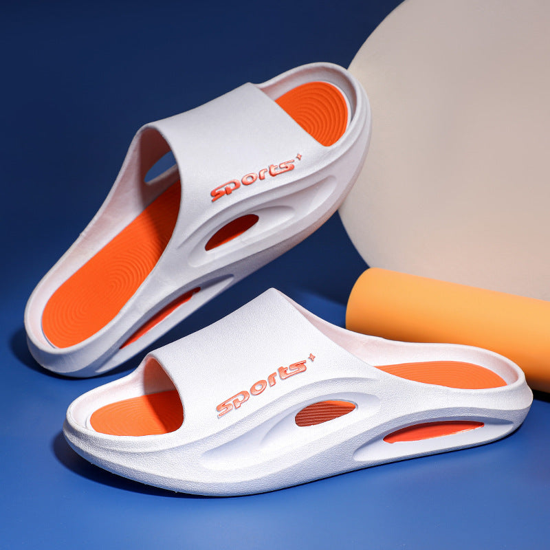 New men's athletic slippers: summer fashion, couple's thick-soled indoor/outdoor trendy slides - super comfortable, beach-ready sandals