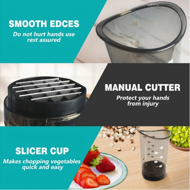Stainless steel watermelon & egg slicer - home fruit cutter, slicer, cup, pulp remover, dicing & chopping tool