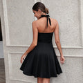 spring/summer new arrival: cross-border european and american style, figure-flattering a-line halter neck sleeveless sexy backless dress for women