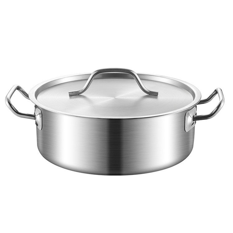 Factory direct sales stainless steel yuanyang pot, special hot pot for induction cooker, thickened clear soup pot, right-angled large-capacity hot pot
