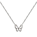 Diamond butterfly sweater chain wholesale european and american cross-border jewelry women's fashion alloy pendant nicheeasiest for matchaccessible luxury necklace