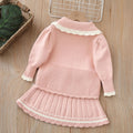 Dropshipping  autumn new girls' sweater two-piece set - sweet & chic chanel-inspired outfit