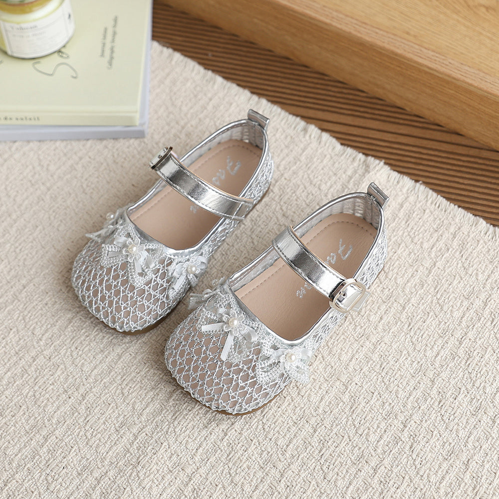 Girls' knitted mary janes - new spring/summer collection: baby first walkers, bow-tie princess shoes, trendy kids' school shoes