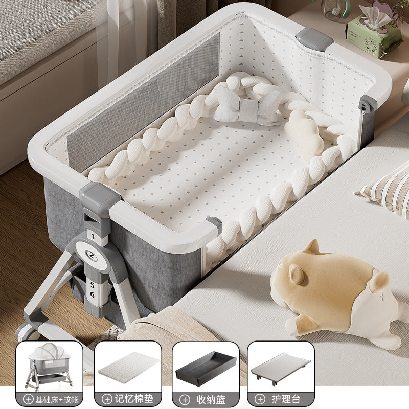 Baby crib - portable, foldable, multi-functional bassinet - newborn & toddler convertible bed