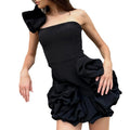 26summernew arrival cross-border european and american women's clothing dress ruffles bud waist dress one shoulder tube top hip skirt